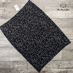 Loft Comfort Waist Leopard Skirt Size M